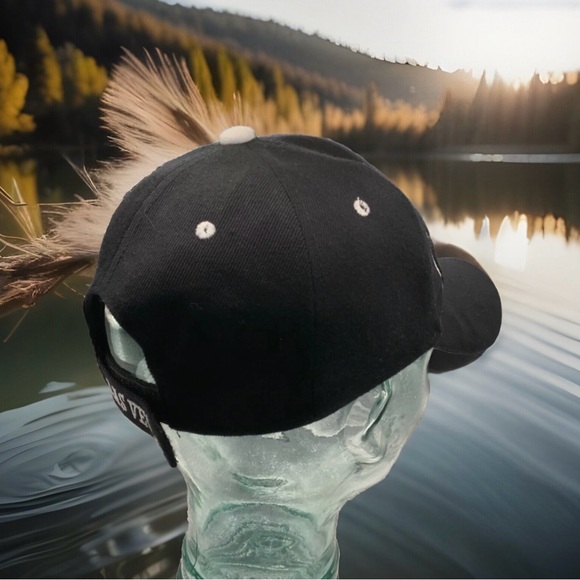 Black White Las Vegas Baseball Adjustable Hat Cap - Picture 3 of 8